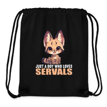 Servale Serval - Stanley/Stella recycelter Gym Bag - Schwarz - Vorne