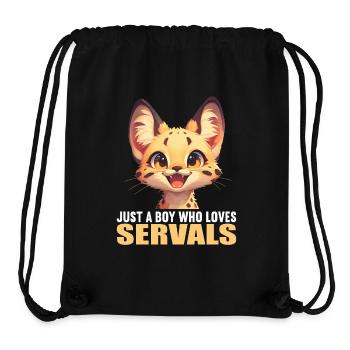 Servale Serval - Stanley/Stella recycelter Gym Bag - Schwarz - Vorne