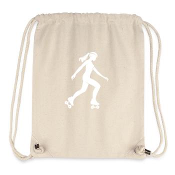 Roller Skating Girl Sketch - Stanley/Stella Recycled Gym Bag - natural - Front