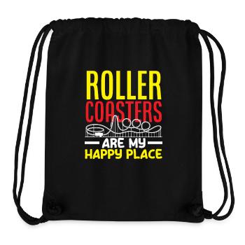 Roller coasters My place of happiness Adventure - Stanley/Stella Recycled Gym Bag - black - Front