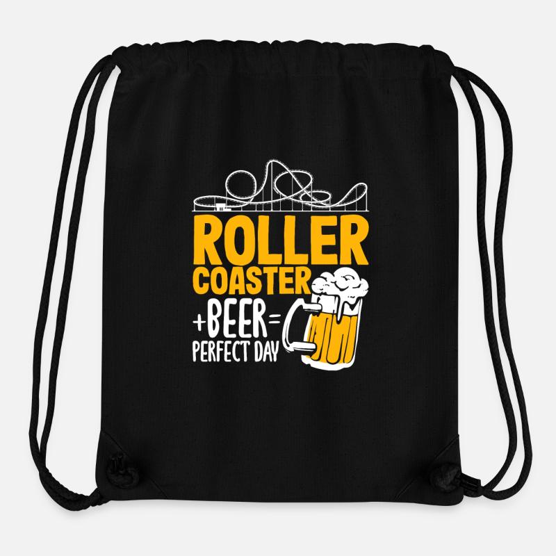 Roller coaster and beer perfect day - Stanley/Stella Recycled Gym Bag - black