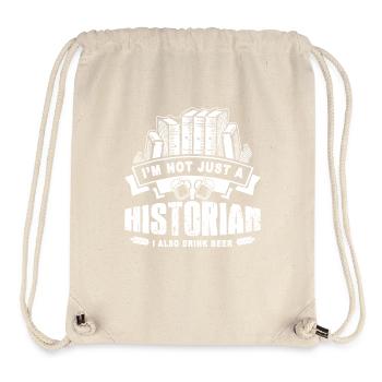 Historian Loves Beer - Stanley/Stella Recycled Gym Bag - natural - Front