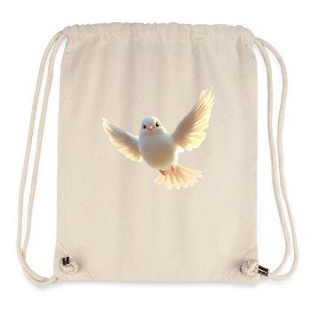 Taube Weiß Frieden Peace Ringeltaube Weiße Tauben - Stanley/Stella recycelter Gym Bag - Naturweiß - Vorne