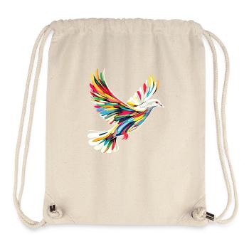 Taube Weiß Frieden Peace Ringeltaube Weiße Tauben - Stanley/Stella recycelter Gym Bag - Naturweiß - Vorne