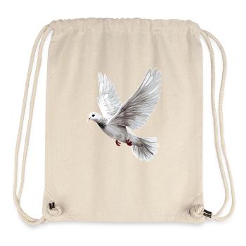 Taube Weiß Frieden Peace Ringeltaube Weiße Tauben - Stanley/Stella recycelter Gym Bag - Naturweiß - Vorne