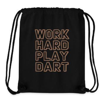 Work Hard Play Dart Dartsport - Stanley/Stella recycelter Gym Bag - Schwarz - Vorne