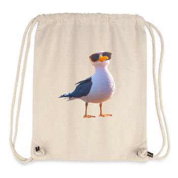 Möwe Strand Meer Nordsee Ostsee Silbermöwe Möwen - Stanley/Stella recycelter Gym Bag - Naturweiß - Vorne