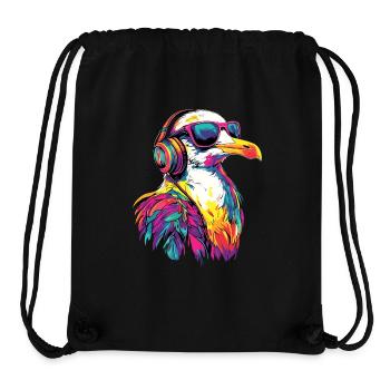 Möwe Strand Meer Nordsee Ostsee Silbermöwe Möwen - Stanley/Stella recycelter Gym Bag - Schwarz - Vorne