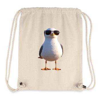 Möwe Strand Meer Nordsee Ostsee Silbermöwe Möwen - Stanley/Stella recycelter Gym Bag - Naturweiß - Vorne