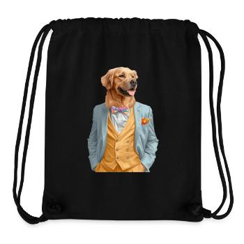 Golden Retriever - Stanley/Stella recycelter Gym Bag - Schwarz - Vorne
