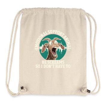 Emotional Support Animal Geiß Schreien - Stanley/Stella recycelter Gym Bag - Naturweiß - Vorne