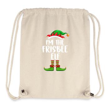 Je suis le frisbee Elf Chemise Famille Assortie - Sac à cordon recyclé Stanley/Stella - blanc naturel - Devant