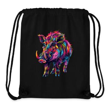 Warzenschwein - Stanley/Stella recycelter Gym Bag - Schwarz - Vorne