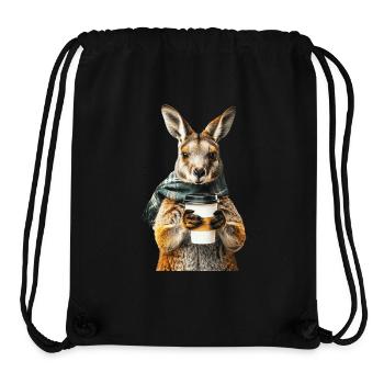 Wallaby Kaffee - Stanley/Stella recycelter Gym Bag - Schwarz - Vorne