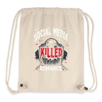 Social Media Killed the Romance - Stanley/Stella Recycled Gym Bag - natural - Front