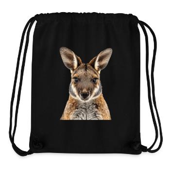 Wallaby - Stanley/Stella recycelter Gym Bag - Schwarz - Vorne