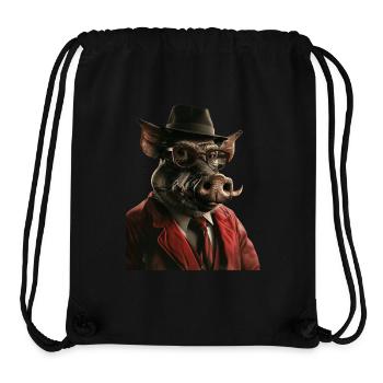 Warzenschwein - Stanley/Stella recycelter Gym Bag - Schwarz - Vorne