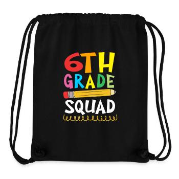 6. Klasse - Stanley/Stella recycelter Gym Bag - Schwarz - Vorne