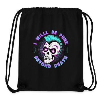 Neon Punk Rock Totenkopf Design - Punk jenseits des Todes 80 - Stanley/Stella recycelter Gym Bag - Schwarz - Vorne