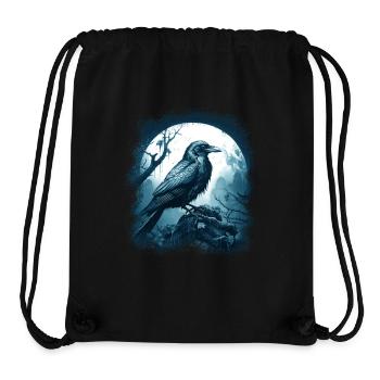 Mystischer Rabe Vor Vollmond Im Mystischen Wald - Stanley/Stella recycelter Gym Bag - Schwarz - Vorne