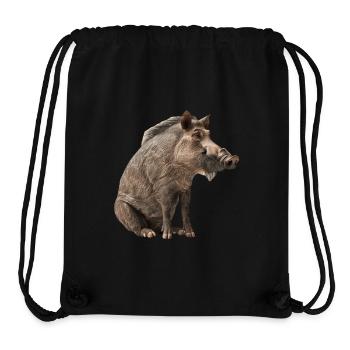 Warzenschwein - Stanley/Stella recycelter Gym Bag - Schwarz - Vorne