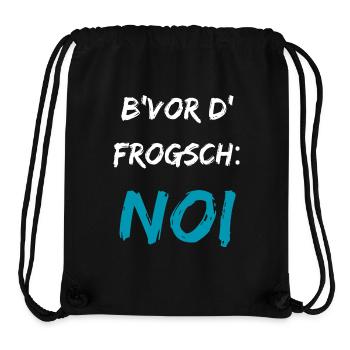 Funny Swabian saying B'vor d' Frogsch NOI - Stanley/Stella Recycled Gym Bag - black - Front