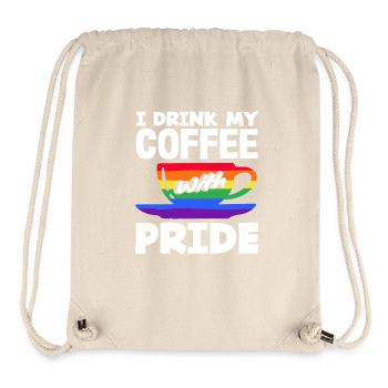 Les amateurs de café fiers de fierté - Sac à cordon recyclé Stanley/Stella - blanc naturel - Devant