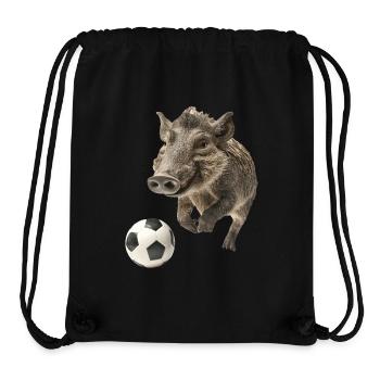 Warzenschwein - Stanley/Stella recycelter Gym Bag - Schwarz - Vorne