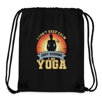 Blague sur le yoga - Sac à cordon recyclé Stanley/Stella - noir - Devant