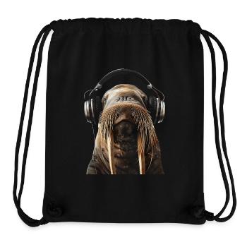 Walross - Stanley/Stella recycelter Gym Bag - Schwarz - Vorne