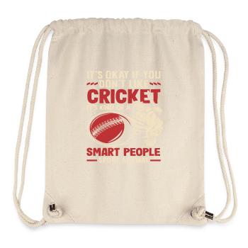 Joueur de cricket Drôle de dicton Sports - Sac à cordon recyclé Stanley/Stella - blanc naturel - Devant