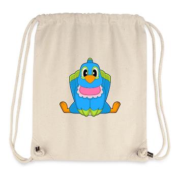 Bavoir pour bébé perroquet - Sac à cordon recyclé Stanley/Stella - blanc naturel - Devant