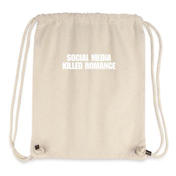 SOCIAL MEDIA KILLED ROMANCE - Stanley/Stella recycelter Gym Bag - Naturweiß - Vorne