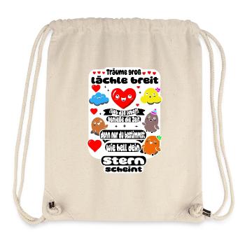 Träume groß – Lächle breit - Stanley/Stella recycelter Gym Bag - Naturweiß - Vorne