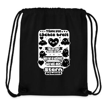 Träume groß – Lächle breit - Stanley/Stella recycelter Gym Bag - Schwarz - Vorne