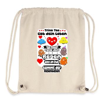 Trink Tee – Folge dem Regenbogen - Stanley/Stella recycelter Gym Bag - Naturweiß - Vorne