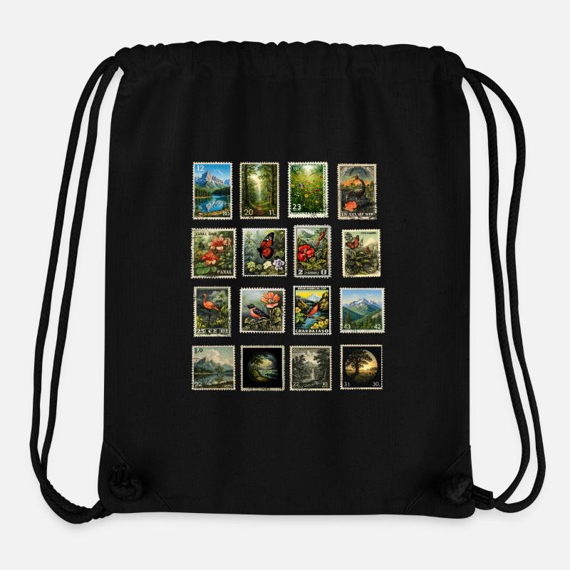 Postage stamps help nature - Stanley/Stella Recycled Gym Bag - black
