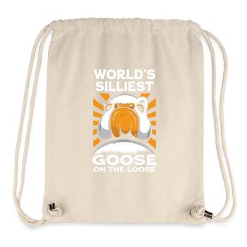 Die dümmste Gans der Welt auf freiem Fuß - Stanley/Stella recycelter Gym Bag - Naturweiß - Vorne