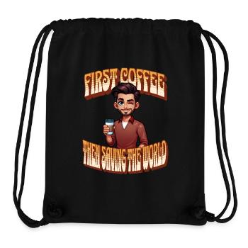 Kaffeepause Held - Humorvolles Kaffee Design - Stanley/Stella recycelter Gym Bag - Schwarz - Vorne