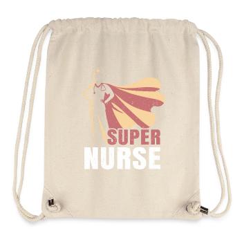 Infirmière – Infirmière super-héroïne - Sac à cordon recyclé Stanley/Stella - blanc naturel - Devant