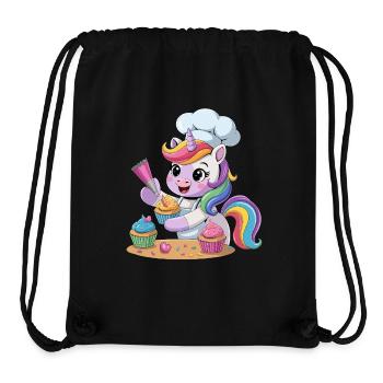 Cute Unicorn Baker Rainbow Baking Cupcake Gifts - Stanley/Stella recycelter Gym Bag - Schwarz - Vorne