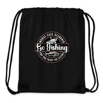Kayak Fishing Worse Case Scenario Go Paddling - Stanley/Stella Recycled Gym Bag - black - Front