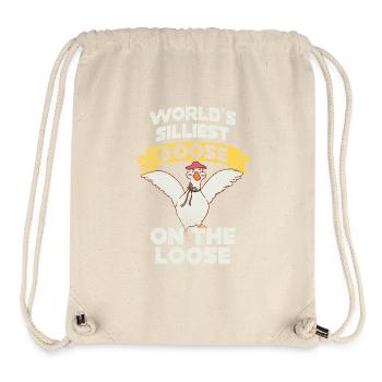 Die dümmste Gans der Welt auf freiem Fuß - Stanley/Stella recycelter Gym Bag - Naturweiß - Vorne