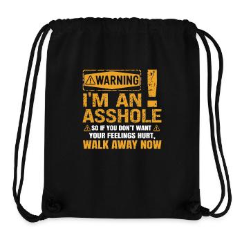 Warnung Ich Bin Ein Arschloch Also Wenn Du Nicht - Stanley/Stella recycelter Gym Bag - Schwarz - Vorne