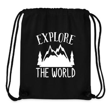 Explore the World Nature Outdoor Hiking Camping - Stanley/Stella Recycled Gym Bag - black - Front
