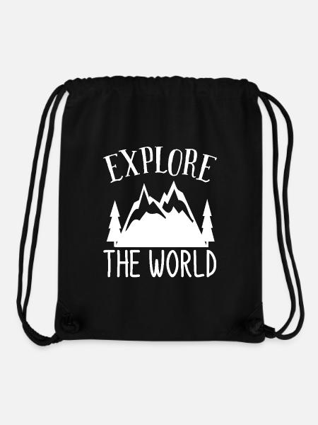 Explore the World Natur Outdoor Wandern Camping - Stanley/Stella recycelter Gym Bag - Schwarz