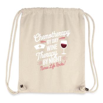 Chemotherapy by day Wind therapy by night Oncology - Stanley/Stella Recycled Gym Bag - natural - Front