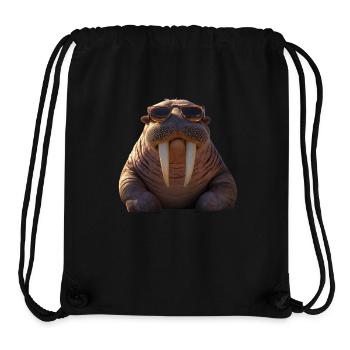 Walross Stoßzähne Robbe Wilde Pazifische Walrosse - Stanley/Stella recycelter Gym Bag - Schwarz - Vorne