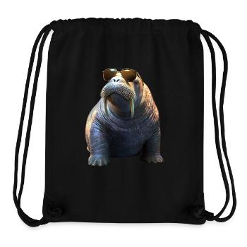 Walross Stoßzähne Robbe Wilde Pazifische Walrosse - Stanley/Stella recycelter Gym Bag - Schwarz - Vorne