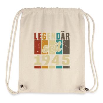 Legende seit 1945 Geburtstagsgeschenk - Stanley/Stella recycelter Gym Bag - Naturweiß - Vorne